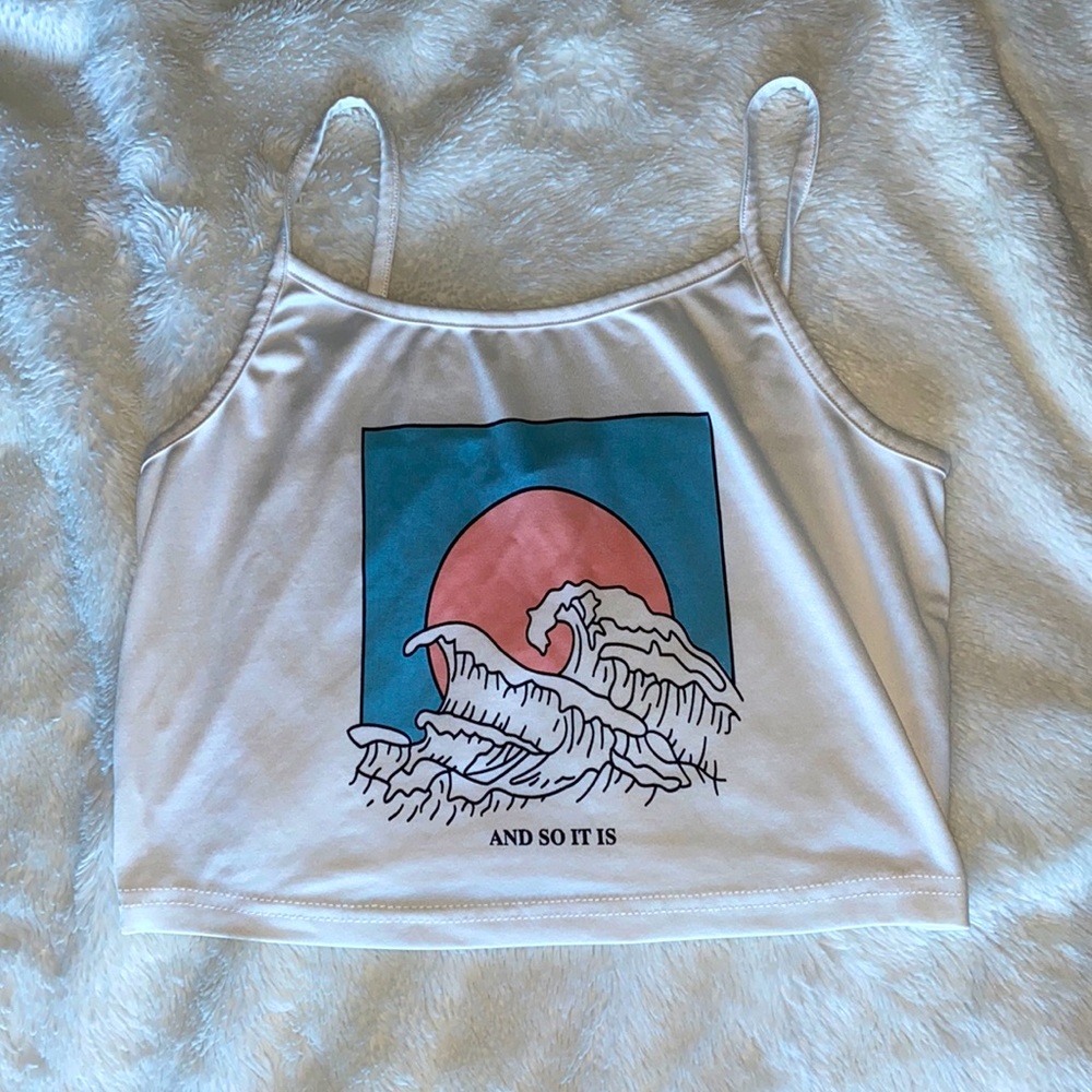 Girls Satin White tank 🤍